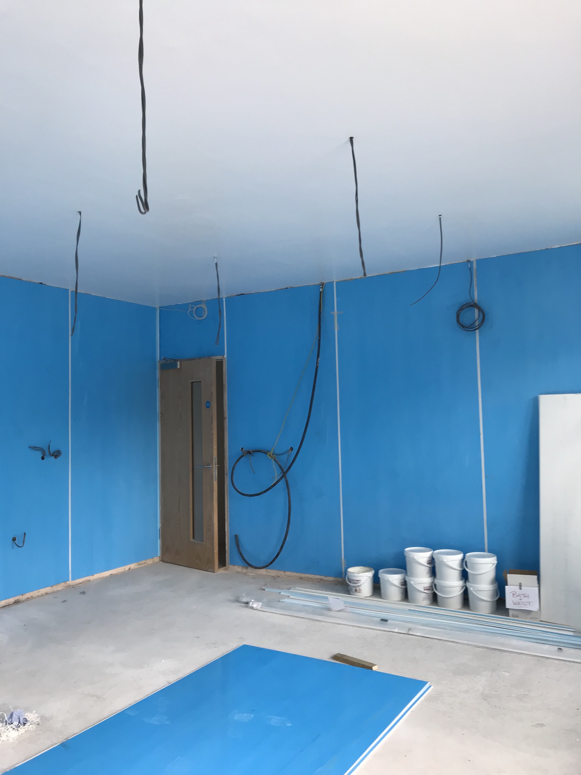 Cladding in development kitchen