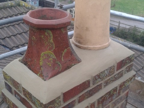 Chimney repairs on a residential property