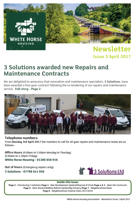 White Horse Housing tenants meet the 3 Solutions team
